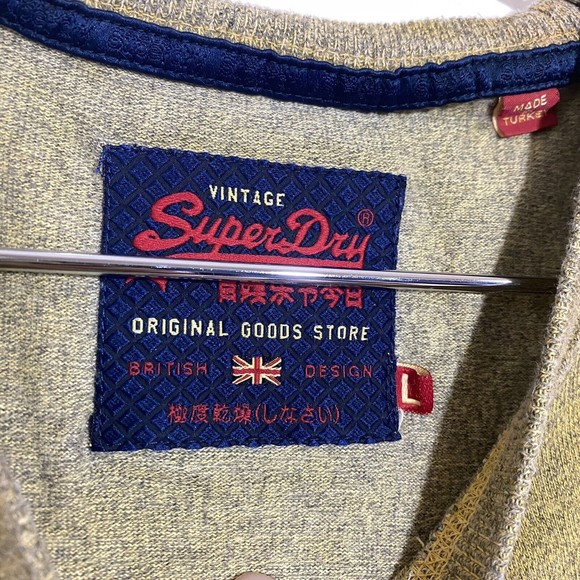 Superdry Mens Shirt Size Large Graphic Spellout Short Sleeve Yellow Green - Picture 6 of 8